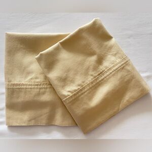 PAIR California Design Den STD/Queen Pillowcases 100% Long Staple Cotton Gold